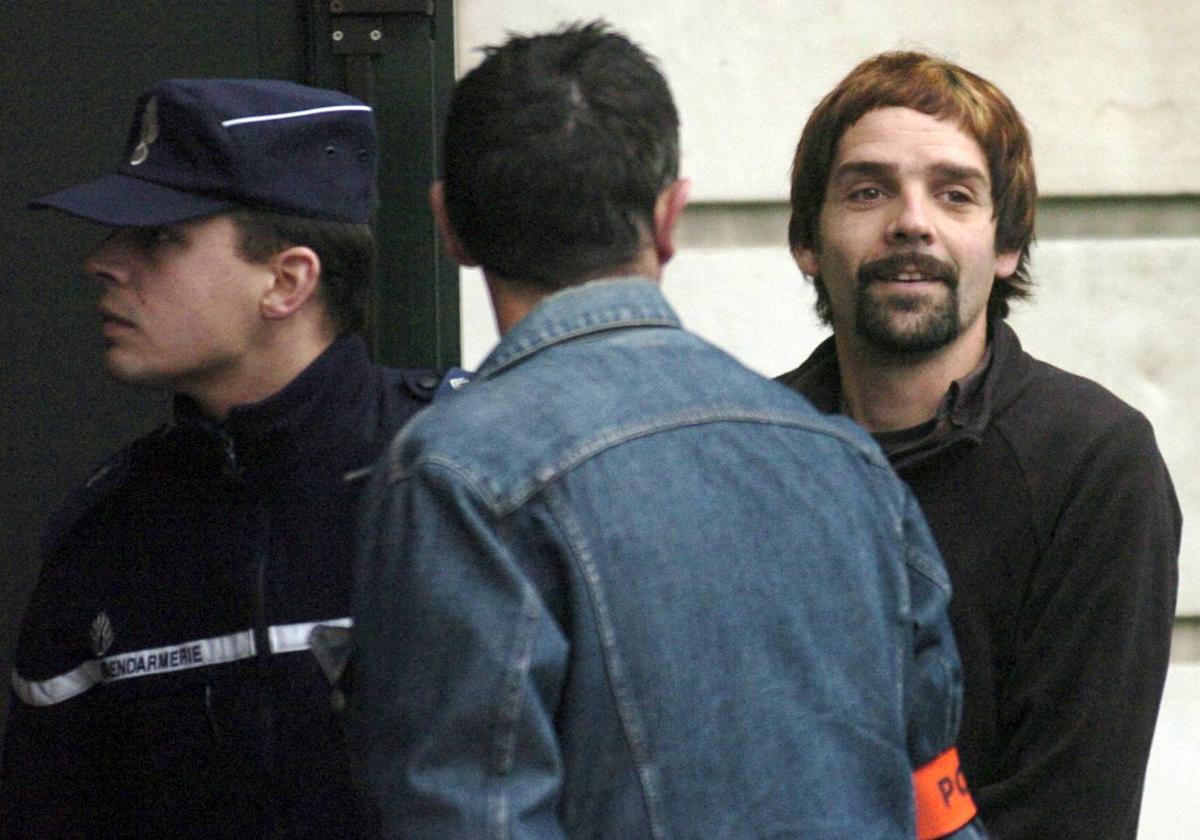 Garikoitz Etxeberria, el etarra que inició la protesta, cuando fue detenido en 2007.