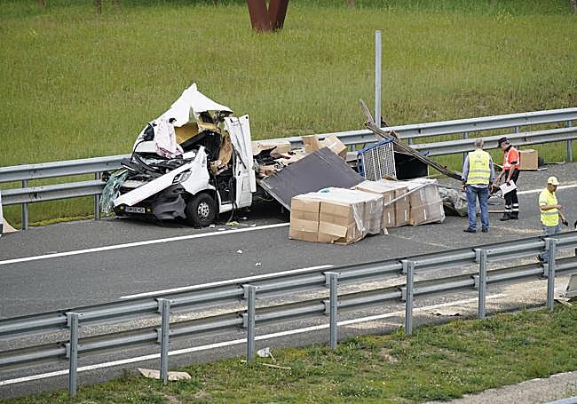 Estado en el que ha quedado uno de los vehículos accidentados.