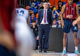 Peñarroya, durante el último encuentro del Baskonia en Fuenlabrada.