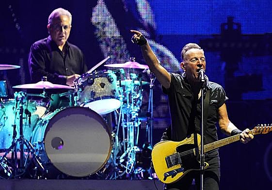 Bruce Springsteen durante su concierto en Barcelona