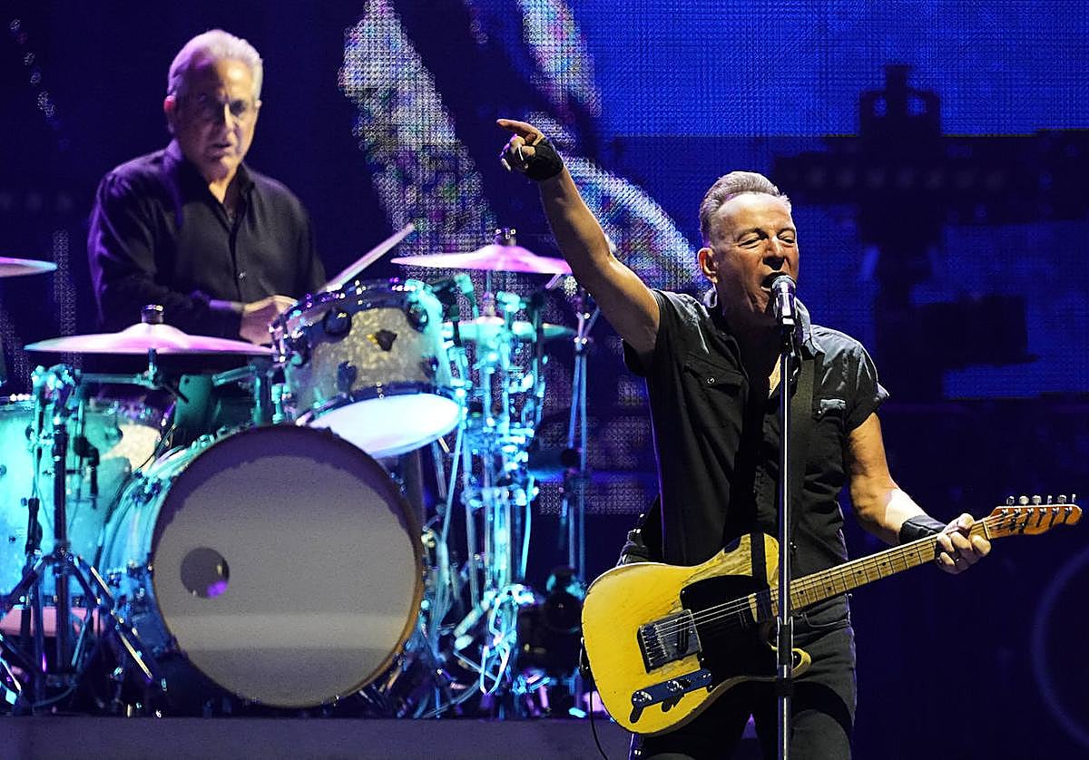 Bruce Springsteen durante su concierto en Barcelona