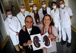 Alazne y Txemi, en el Área de Trasplante Renal de Cruces.