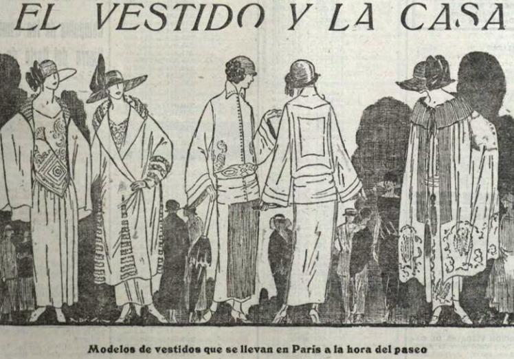 Ilustración de moda femenina en 'El Pueblo Vasco'.