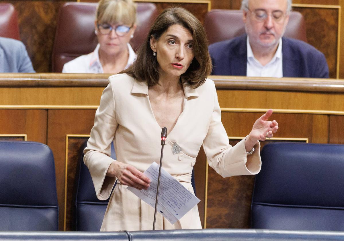 La ministra de Justicia, Pilar Llop, en el Congreso.