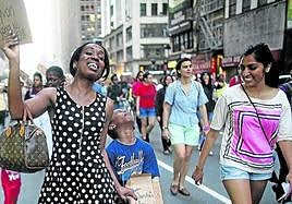Imagen de archivo de una marcha reivindicativa en el centro de Manhattan.
