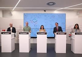 Los cinco candidatos han debatido sus propuestas en la sede de EL CORREO.