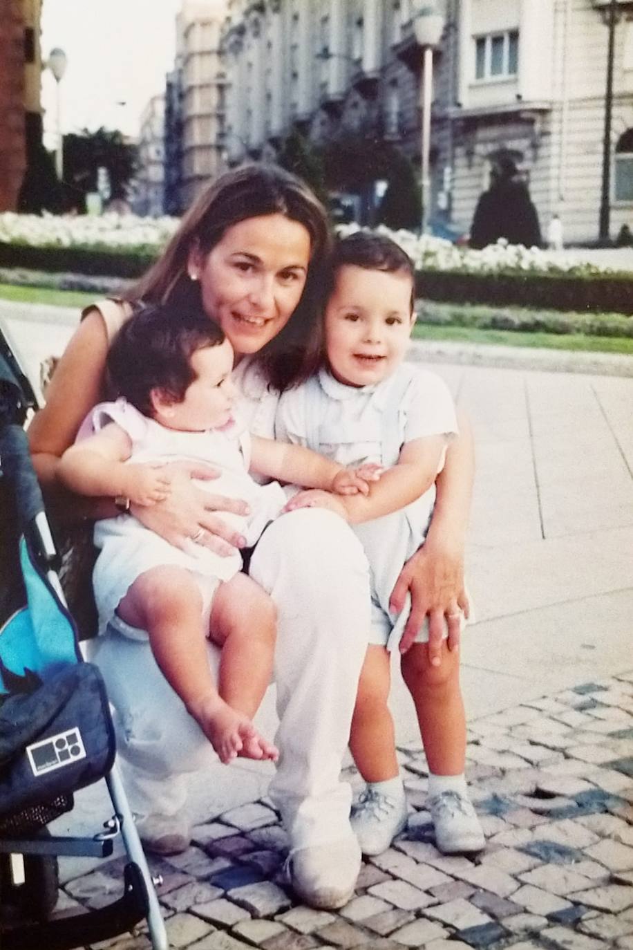 Con mis hijos Alfonso e Isabel, que ahora son universitarios.