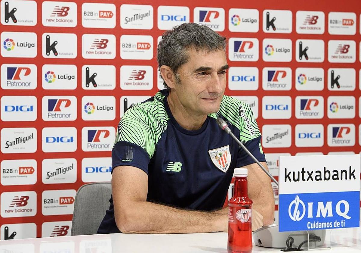 Valverde, en rueda de prensa.
