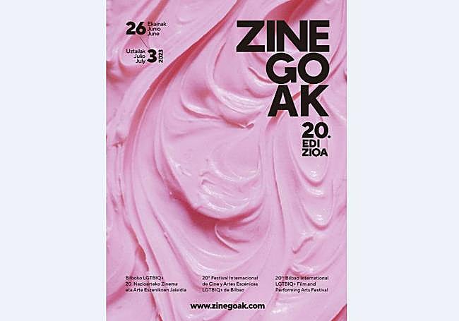 Aniztasunaren geruza anitzek bat egiten dute Zinegoak 2023 jaialdiaren irudi ofizialean.