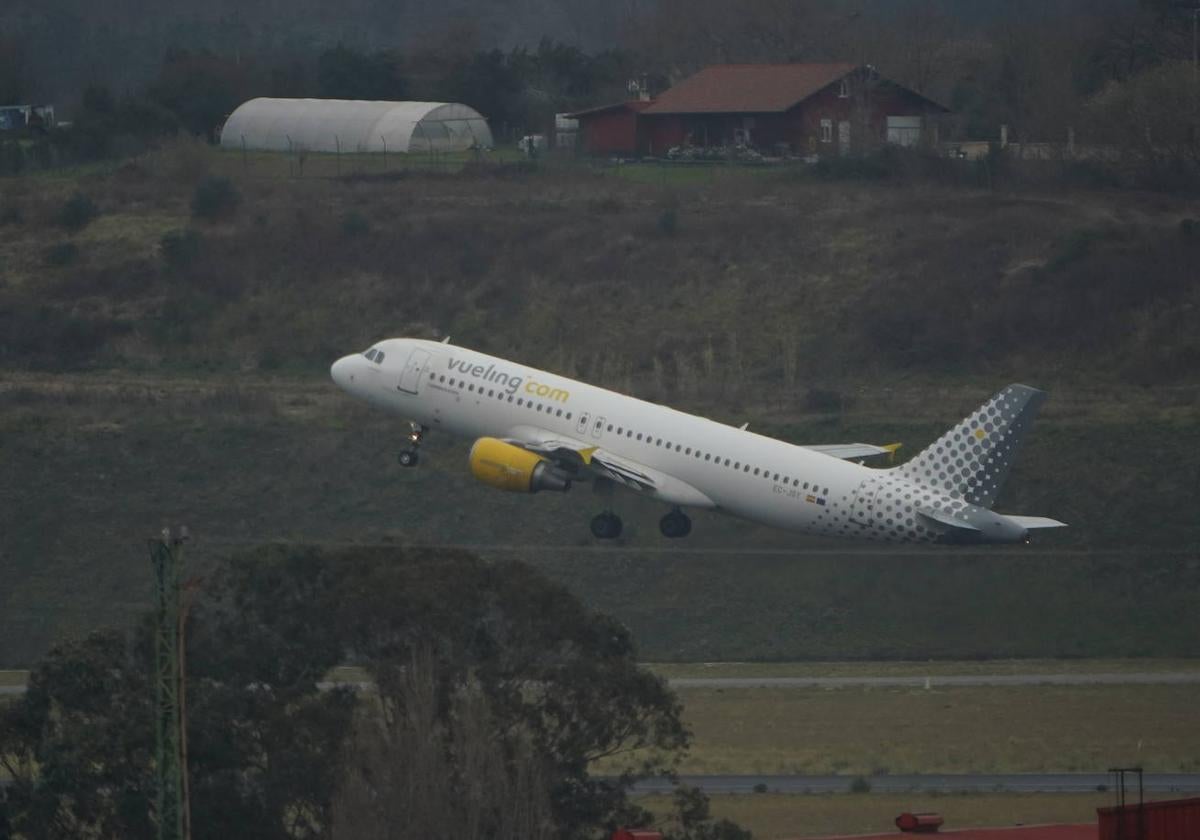 Un avión de Vueling del mismo modelo que ha sufrido esta tarde el contratiempo.