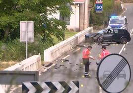 Detenido el conductor del coche implicado en el accidente en el que falleció un motorista de 65 años en Leaburu