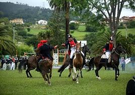 Imagen de una de las recreaciones de la batalla de Somorrostro.