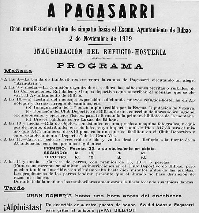 Actos inauguración refugio-hostería del Pagasarri