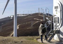 Aerogeneradores del parque eólico de Elgea.