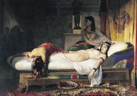 Una imagen idealizada de la reina en La 'Muerte de Cleopatra', porJean André Rixens (1846-1925)