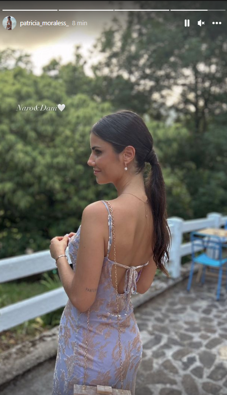 Imagen - Patricia Morales, novia de Williams, luciendo su traje en la boda