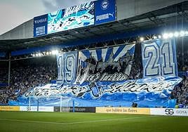 Tifo del Alavés-Levante del play off.