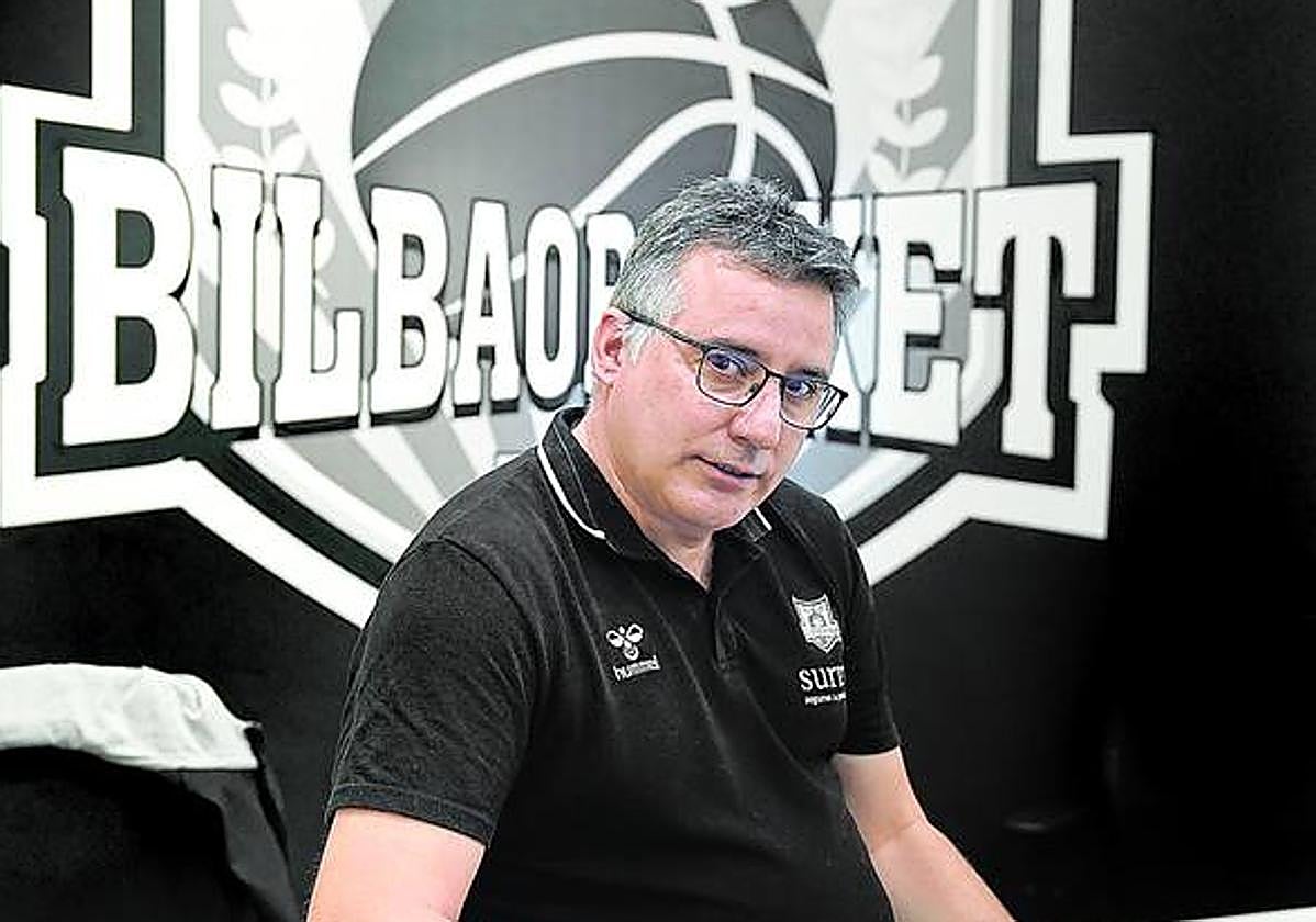 Rafa Pueyo, en su despacho en las instalaciones del Bilbao Arena.