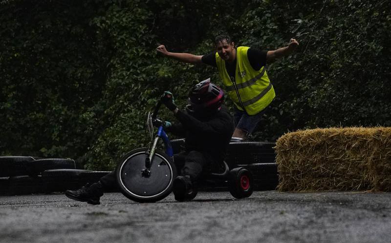 Las imágenes de los valientes y sus goitiberas en Zaldibar