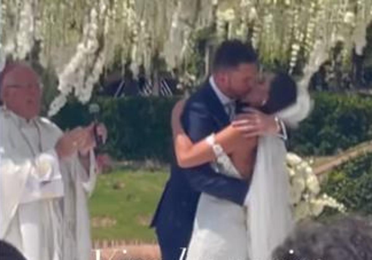 Los novios se dieron el 'sí quiero' en un castillo de Barcelona.