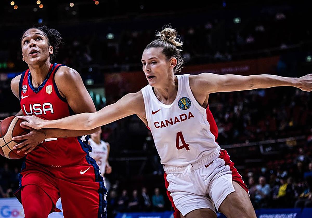 Sami Hill, en un partido de la selección de Canadá.