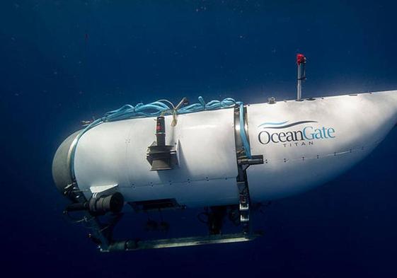 Imagen del submarino empleado para llevar turistas al Titanic.