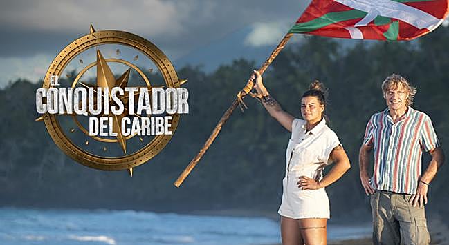 Lur Errekondo eta Julian Iantzi, 'El Conquistador del Caribe'ren promozio irudi batean.