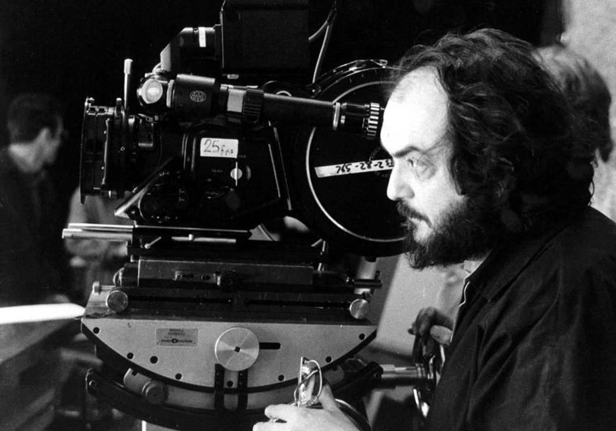 Stanley Kubrick durante el rodaje de 'El resplandor' (1968).