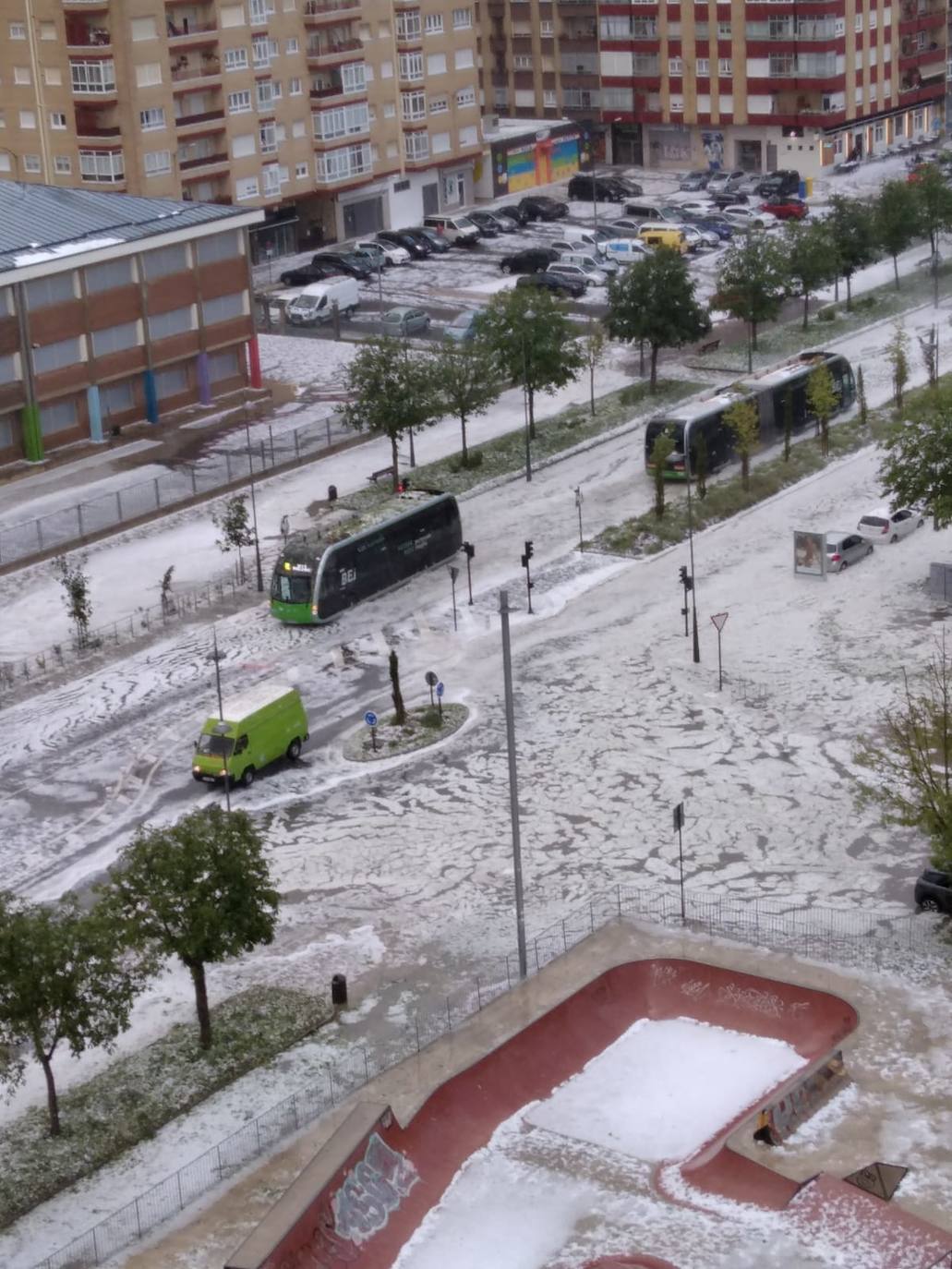 Las fotografías de la granizada de Vitoria