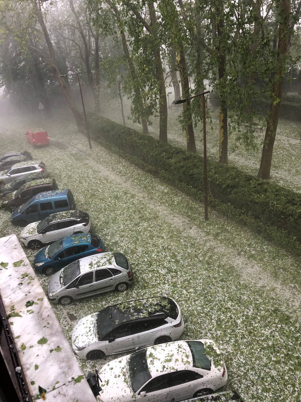 Las fotografías de la granizada de Vitoria