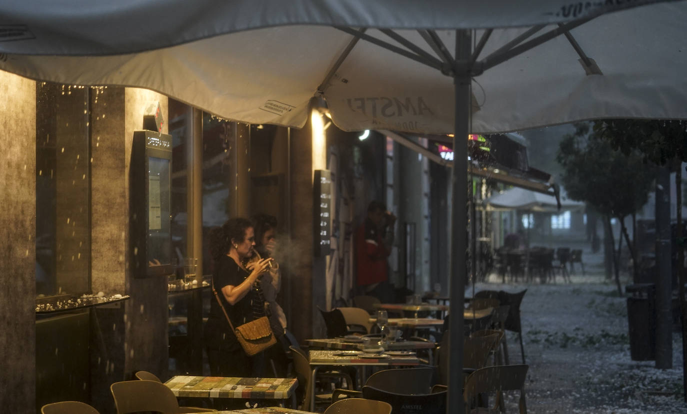 Las fotografías de la granizada de Vitoria