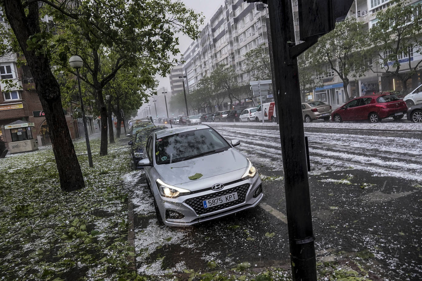 Las fotografías de la granizada de Vitoria