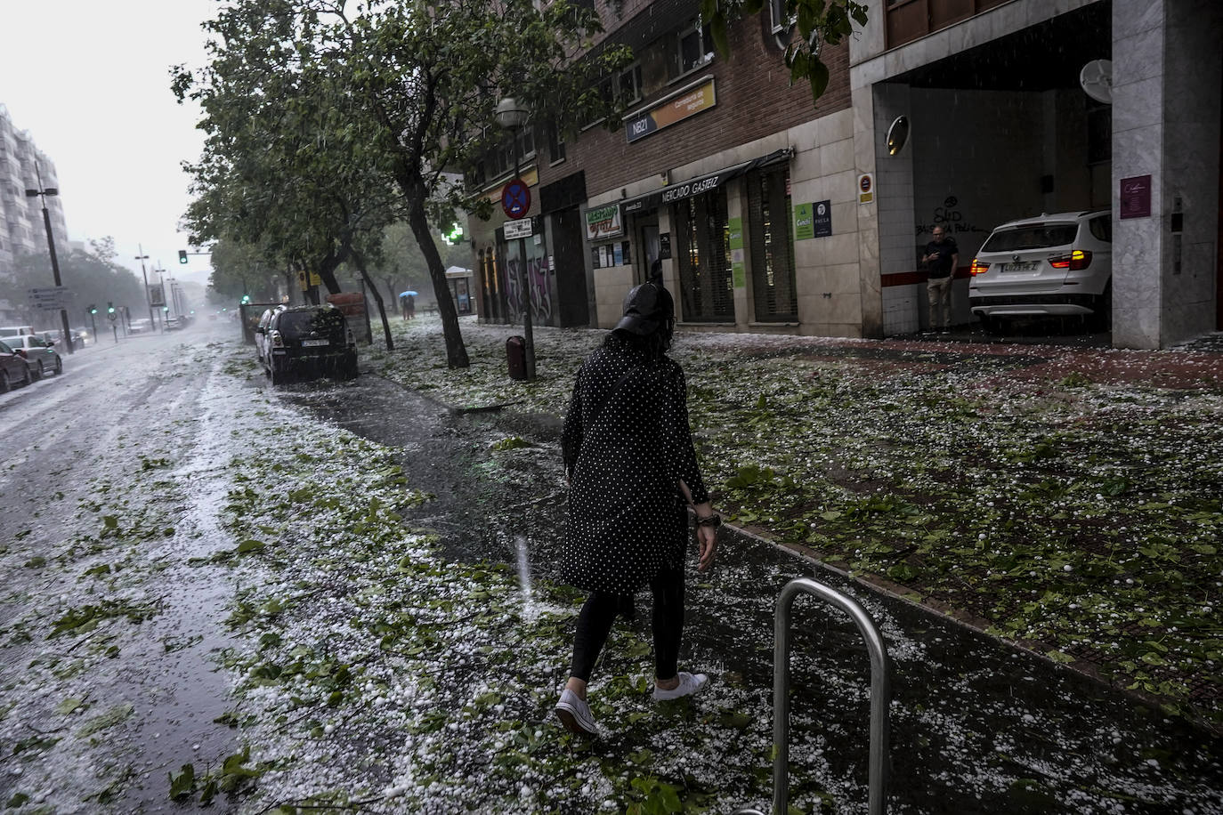 Las fotografías de la granizada de Vitoria