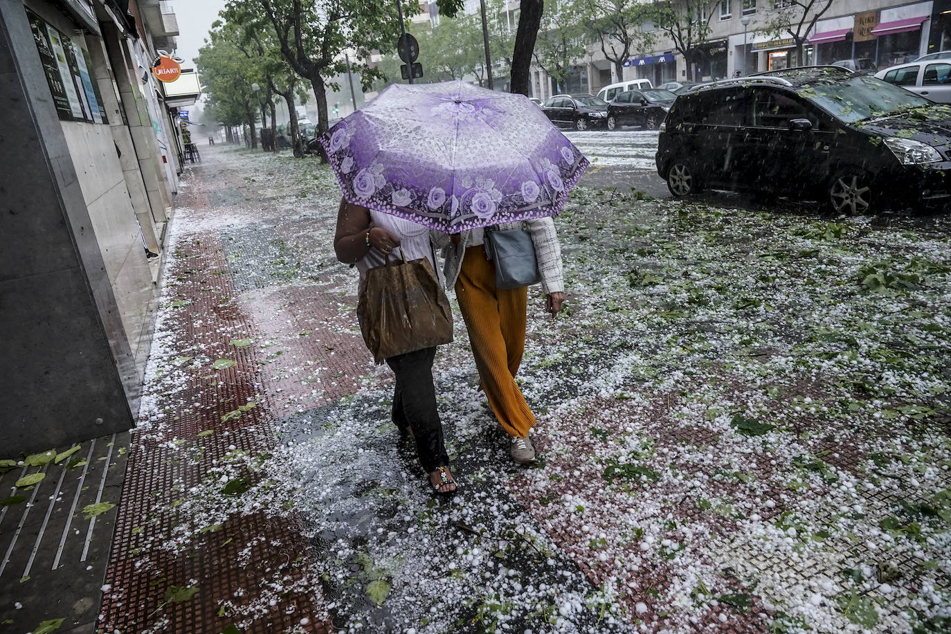 Las fotografías de la granizada de Vitoria