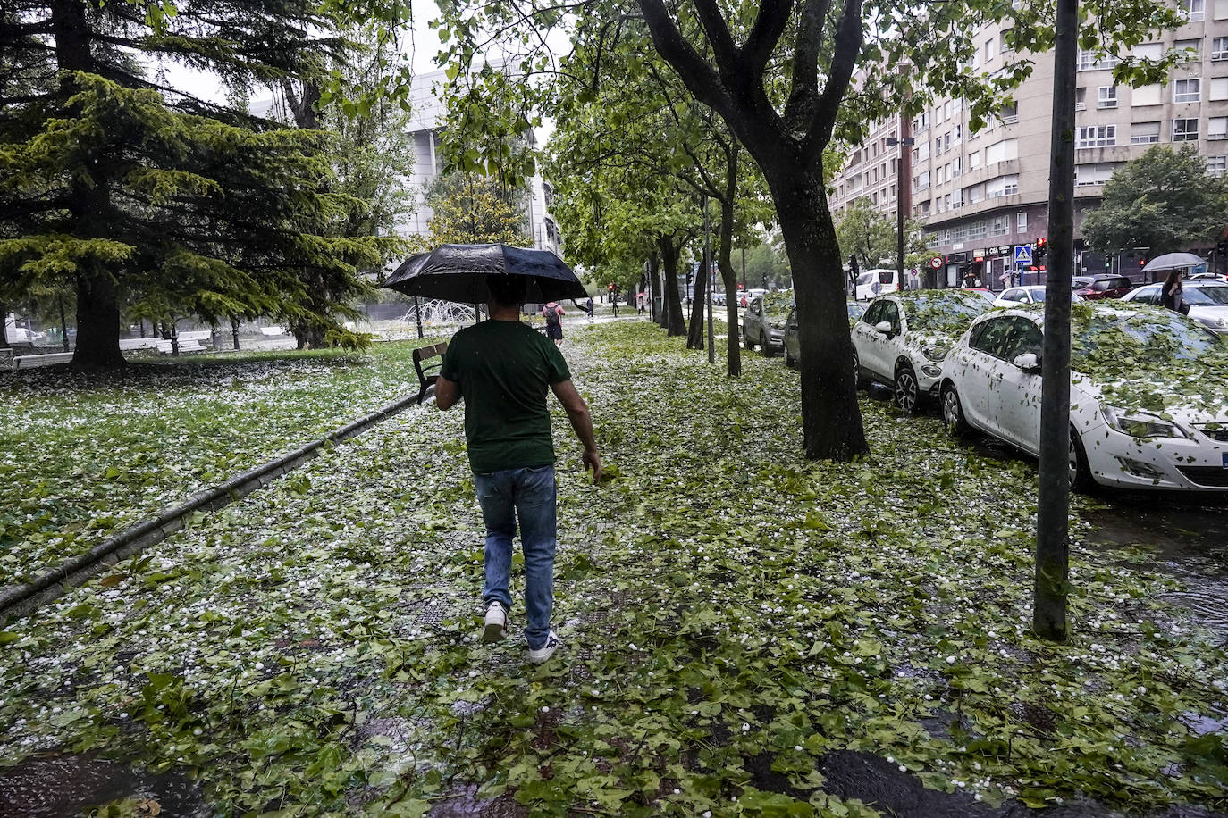 Las fotografías de la granizada de Vitoria