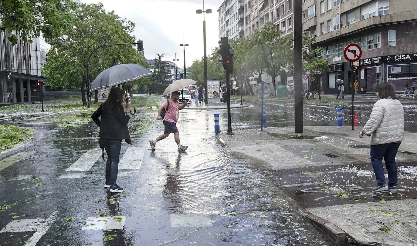 Las fotografías de la granizada de Vitoria