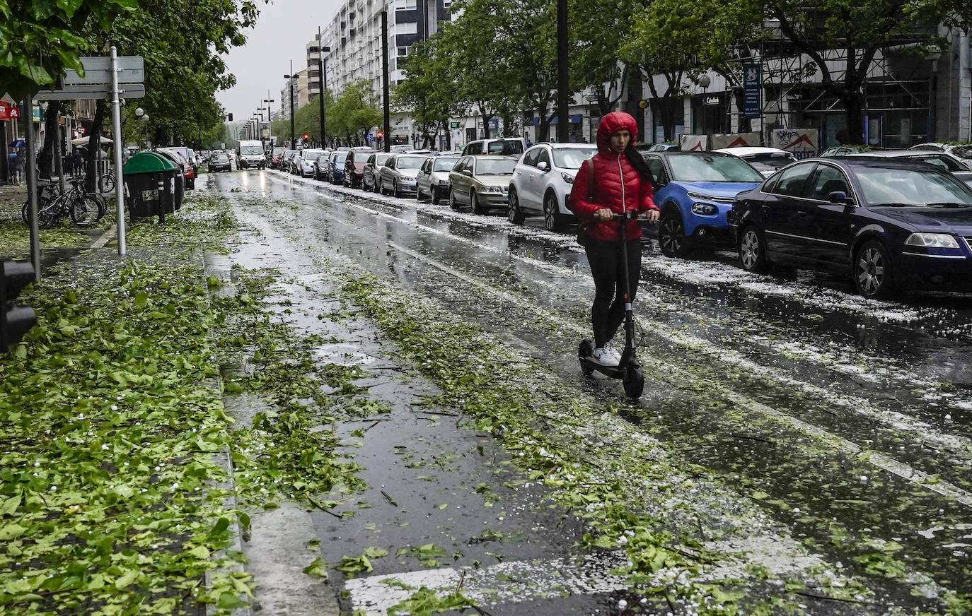 Las fotografías de la granizada de Vitoria