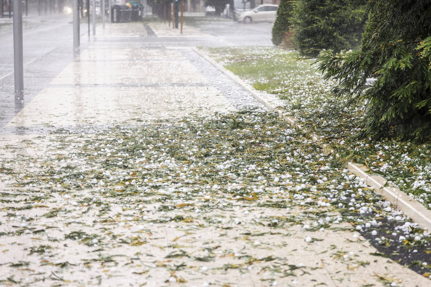 Las fotografías de la granizada de Vitoria