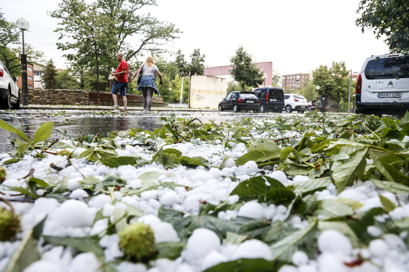 Las fotografías de la granizada de Vitoria