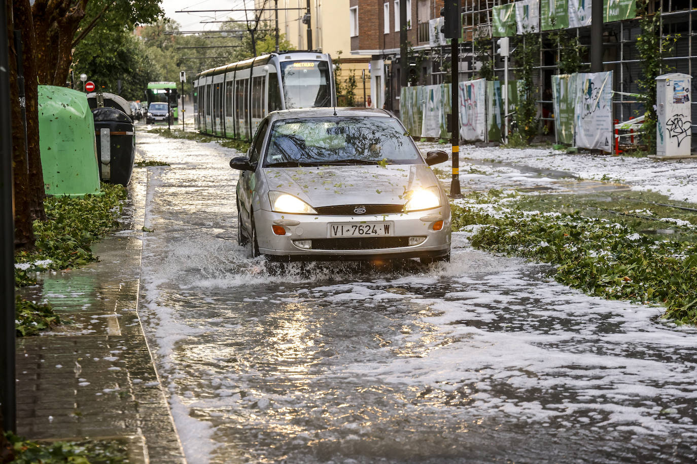 Las fotografías de la granizada de Vitoria