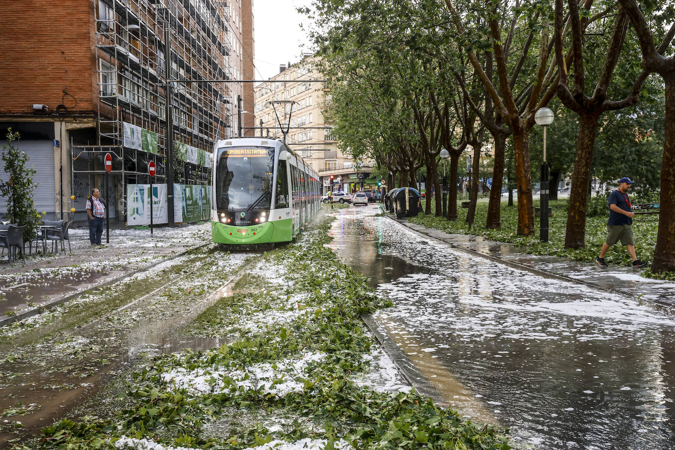 Las fotografías de la granizada de Vitoria