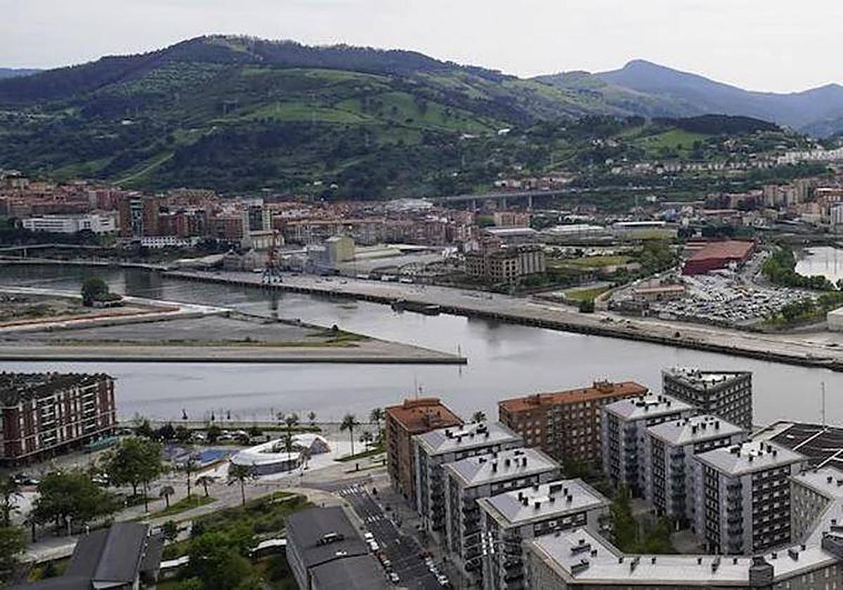 Vista de San Ignacio, Zorrozaurre y Punta Zorroza.