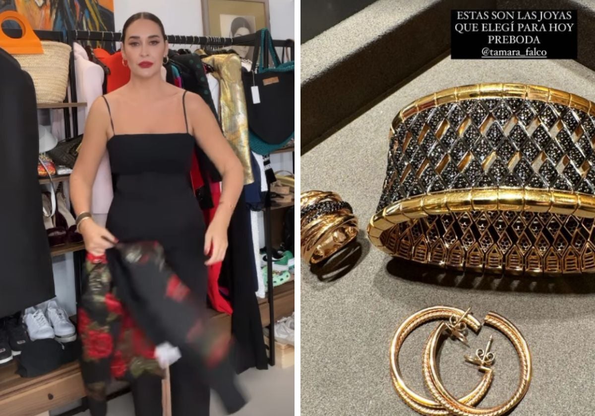 Vicky Martín Berrocal con su traje y las joyas de Suárez que llevaba.