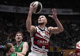Sedekerskis, en un partido de esta temporada con el Baskonia.
