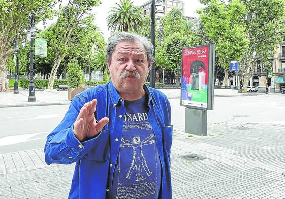 Paco Ignacio Taibo II, el jueves pasado, en Gijón.