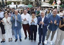 Dirigentes y candidatos del PNV en San Sebastián.