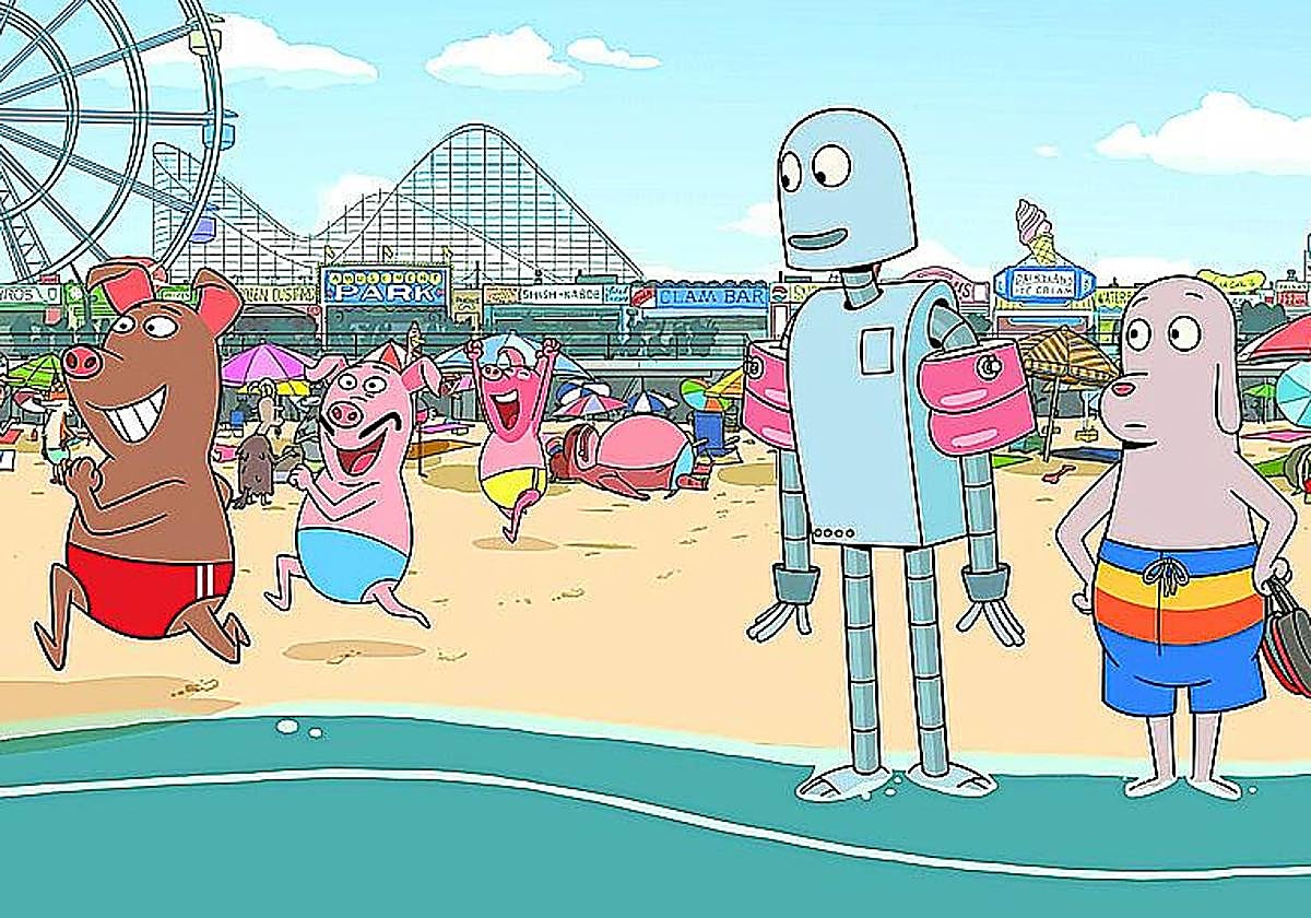 Un perro y su amigo robot son los protagonistas de la película.