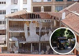 Un trabajador muerto y dos heridos al derrumbarse parte de un colegio en Logroño