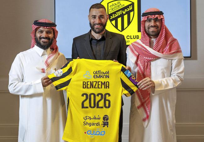 Benzema, el día de su presentación en el Al-Ittihad Jeddah Club.