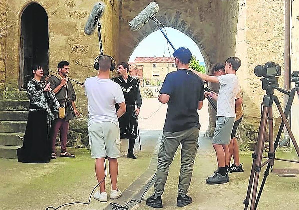Un momento de la grabación de las distintas escenas históricas.